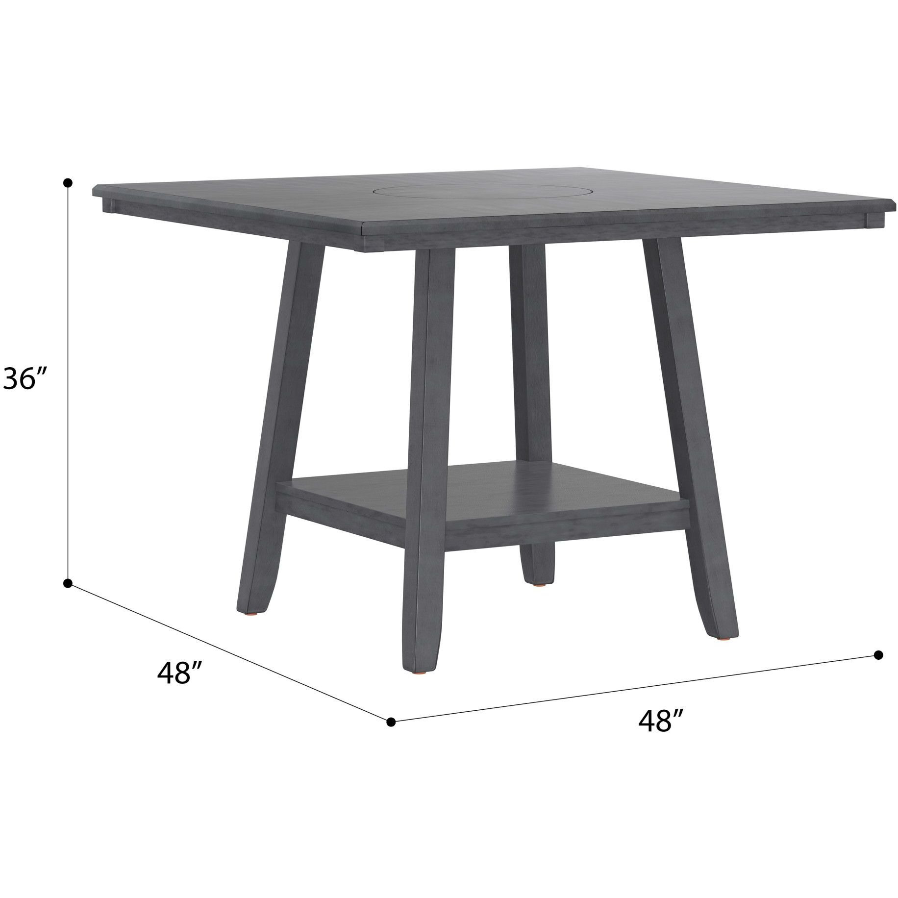 Wallace & Bay Glimm Gray Gathering Height Table