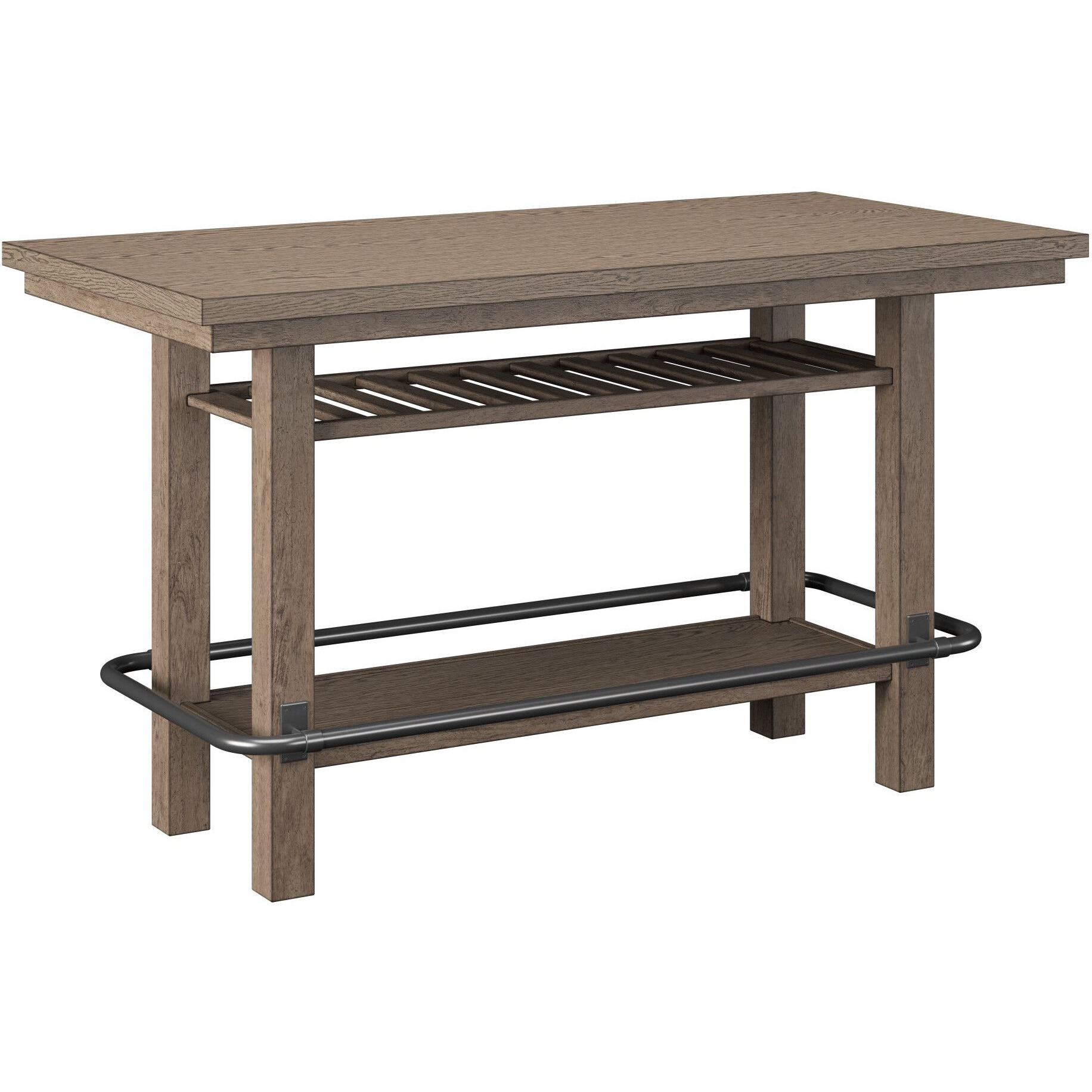 Wallace & Bay Benti Brown Bar Height Storage Table