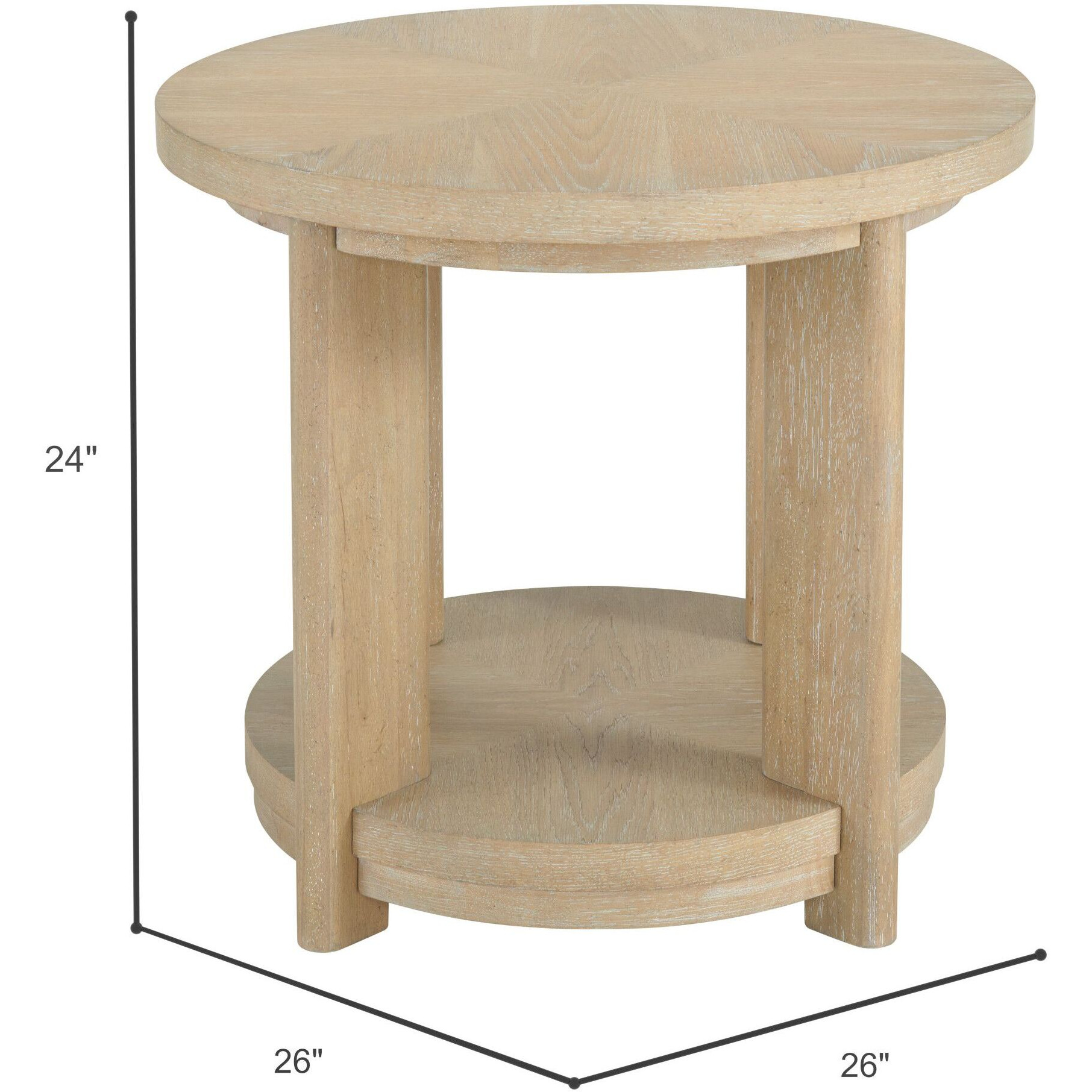 Wallace & Bay Clove Tan Round Accent Table