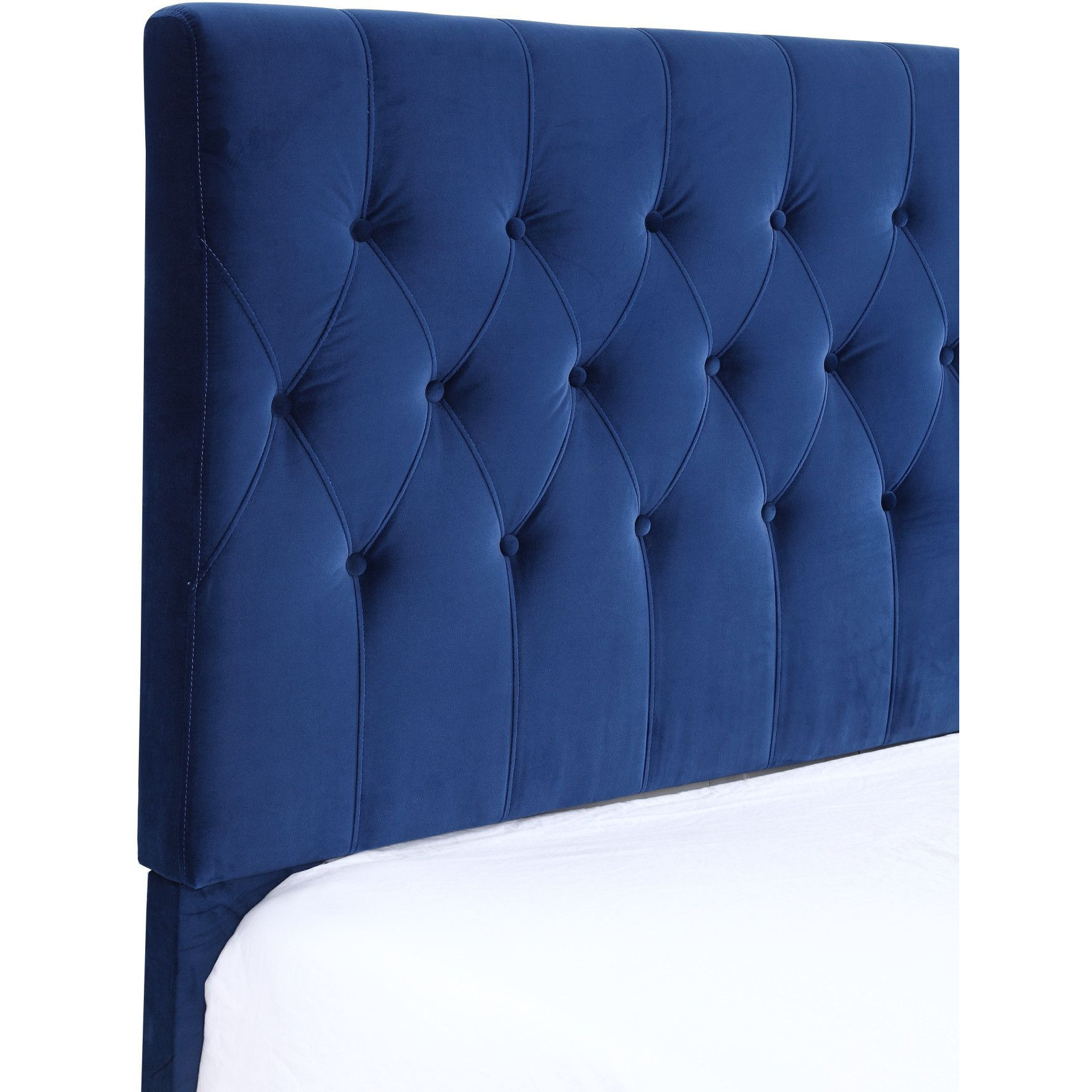 Wallace & Bay Luma Blue Cal King Upholstered Bed