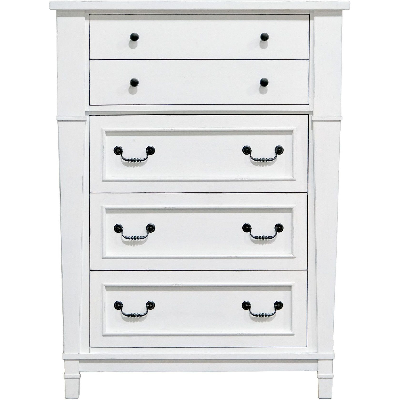 Wallace & Bay Coastal White 5-Drawer Chest