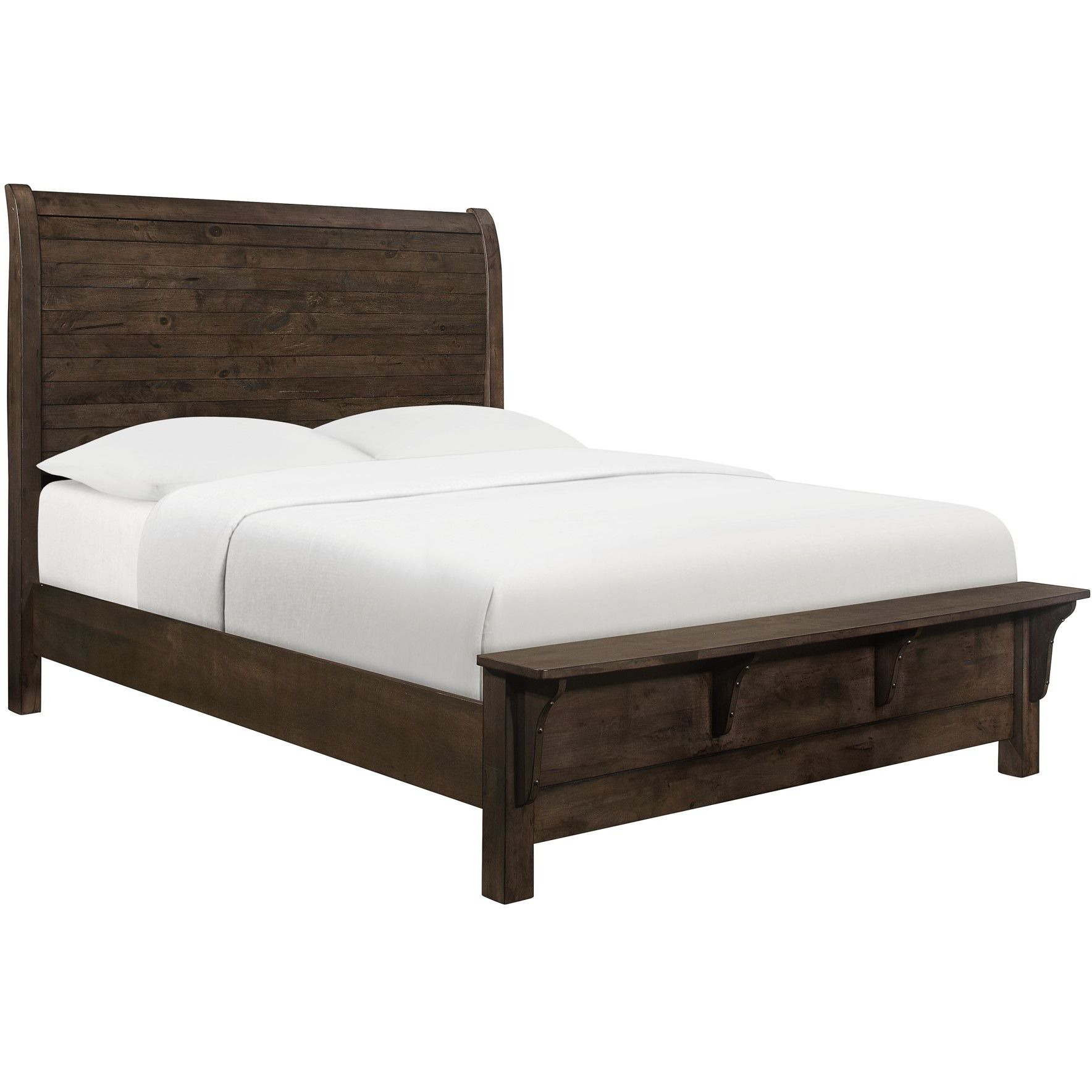 Wallace & Bay Verna Brown Queen Sleigh Bed