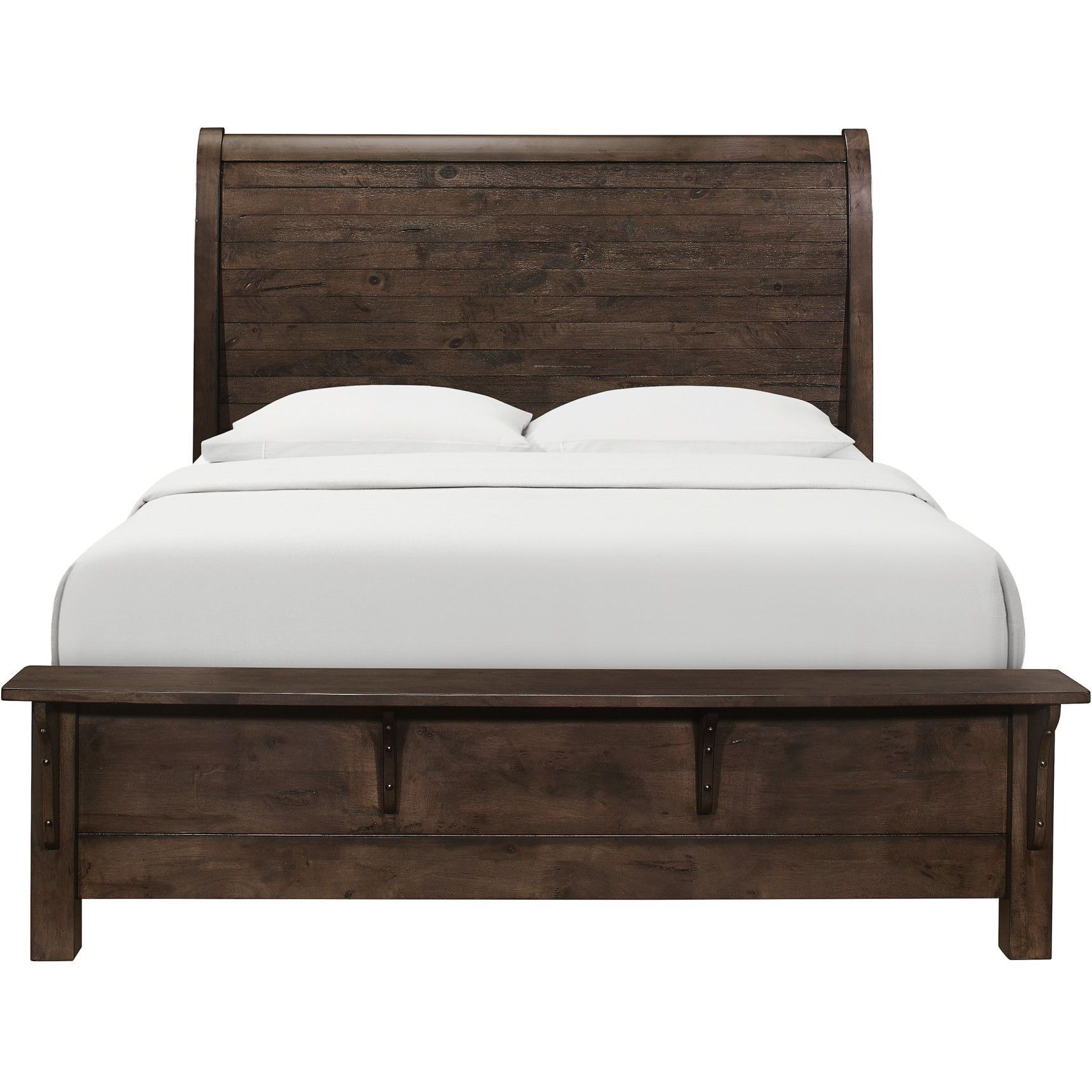 Wallace & Bay Verna Brown Queen Sleigh Bed