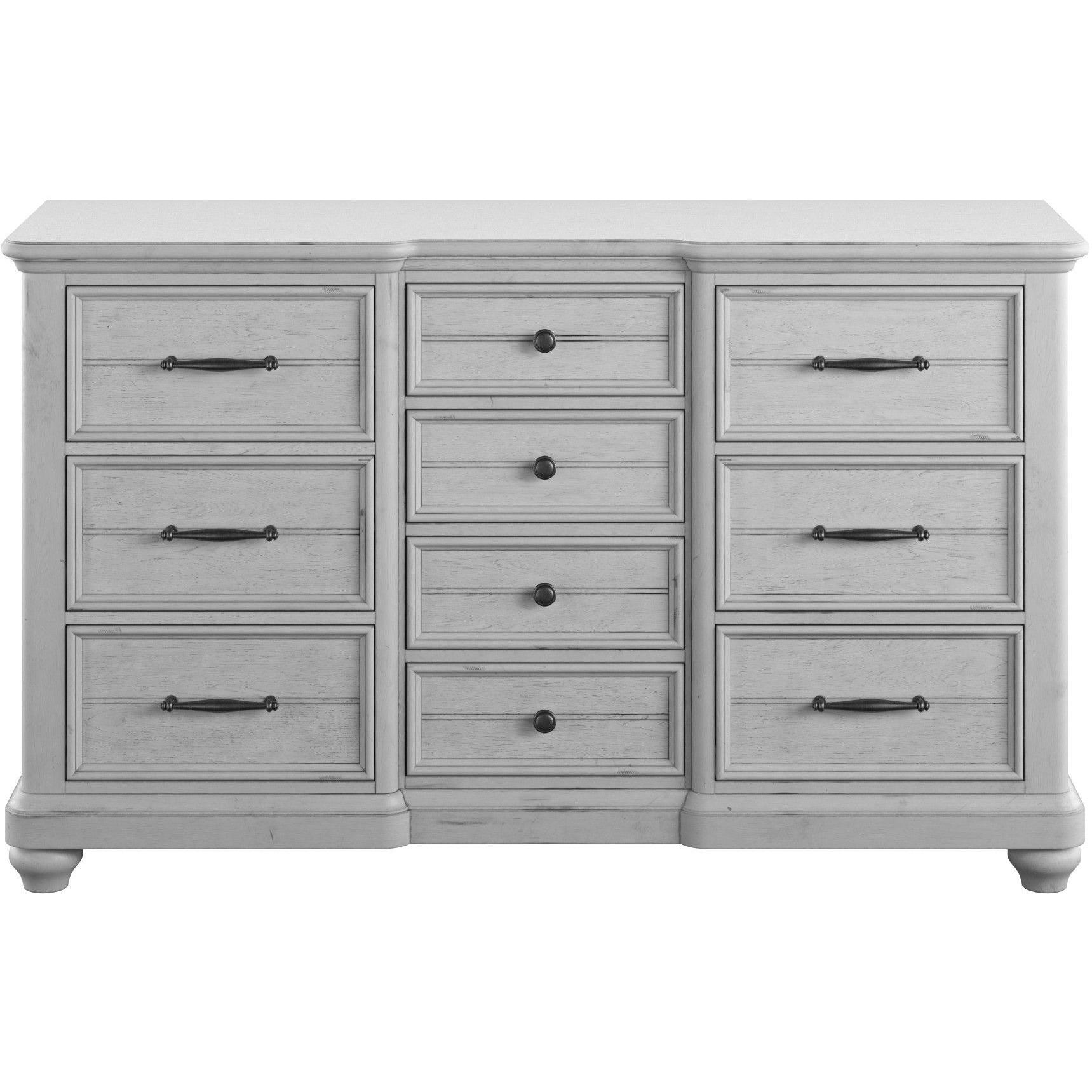 Wallace & Bay Mariano Gray 10-Drawer Dresser