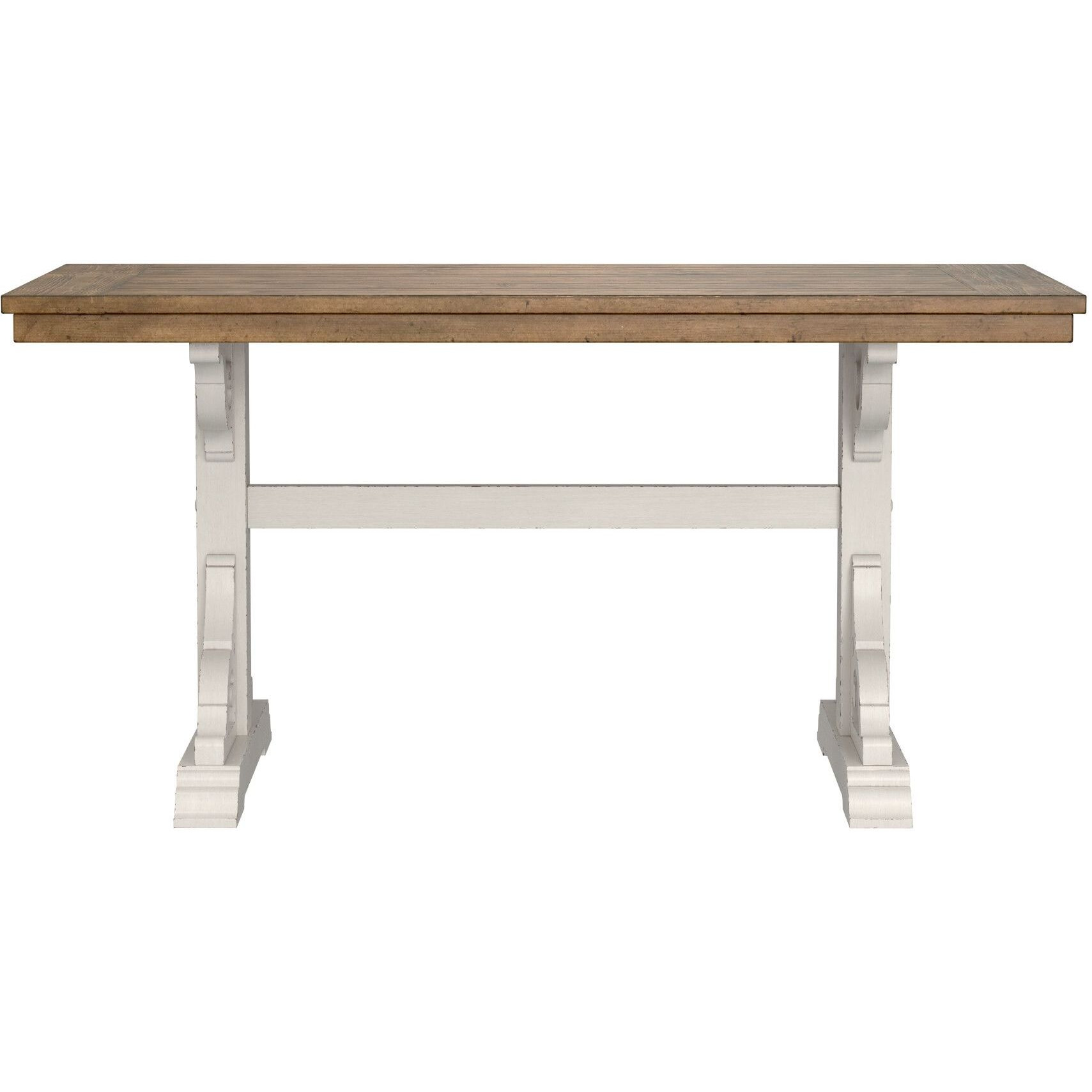 Wallace & Bay Haidel Brown And White Trestle Gathering Table