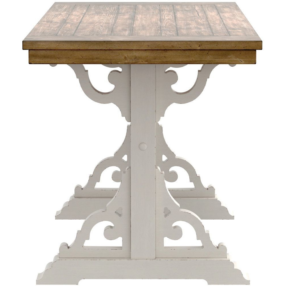 Wallace & Bay Haidel Brown And White Trestle Gathering Table