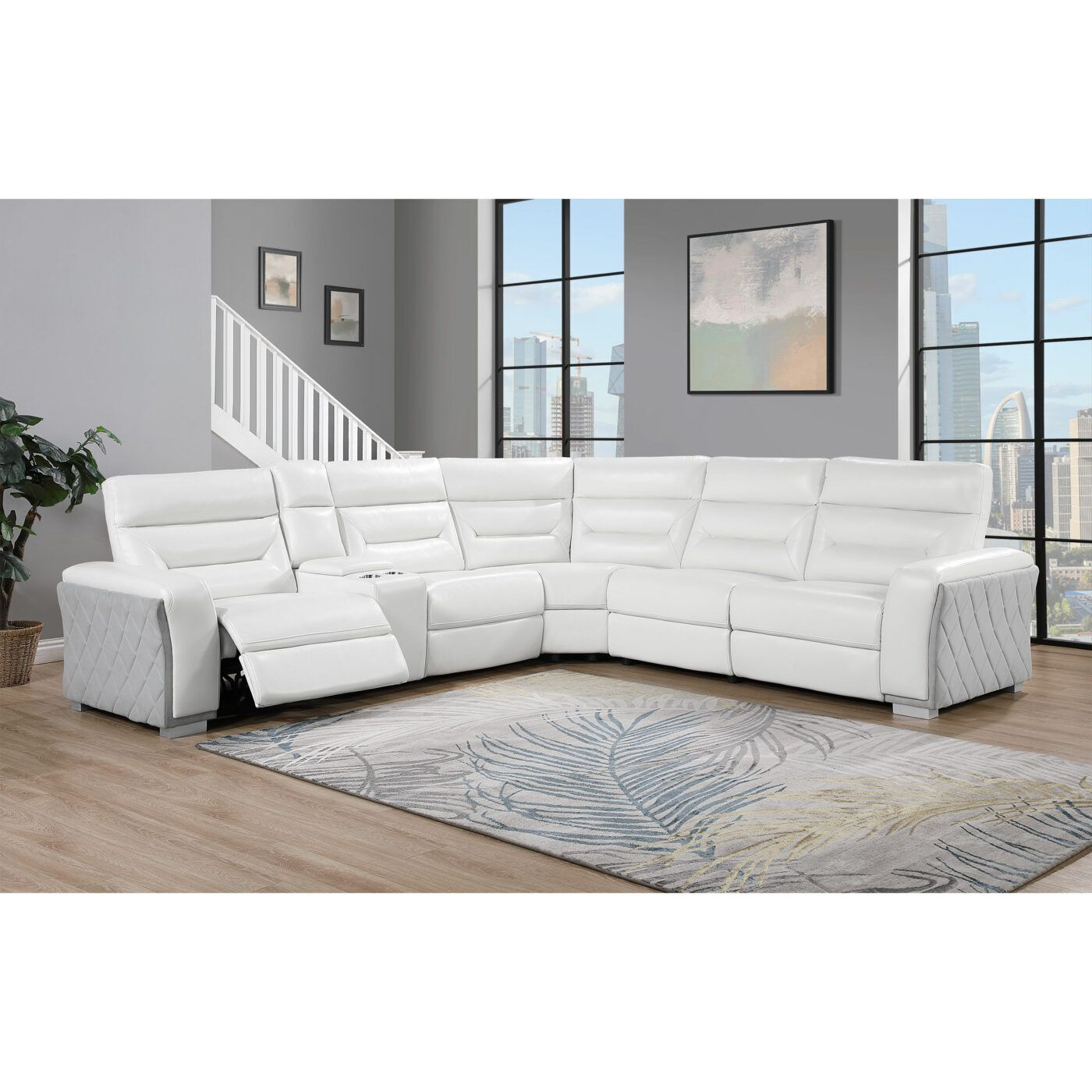 Coolray Blanche Wht/Gry 33 Sectional