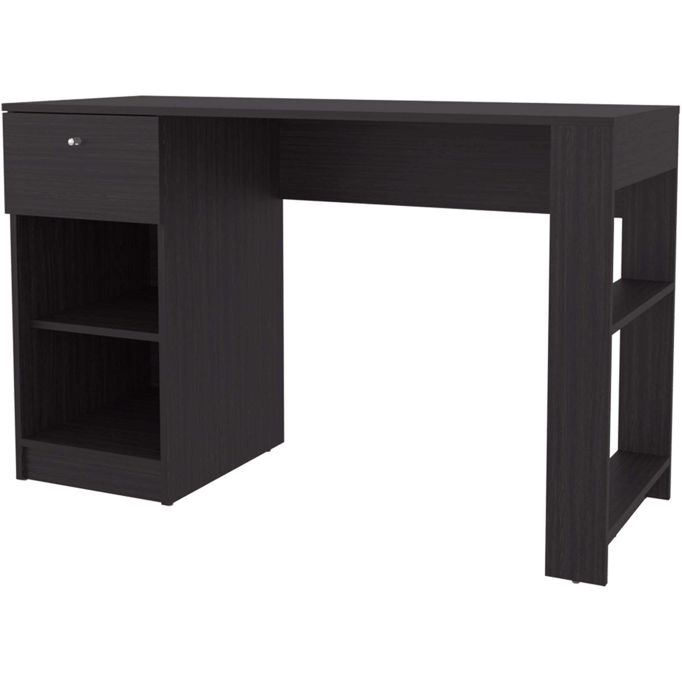 Sun City Computer Desk With A Drawer And Open Storage  Wengue