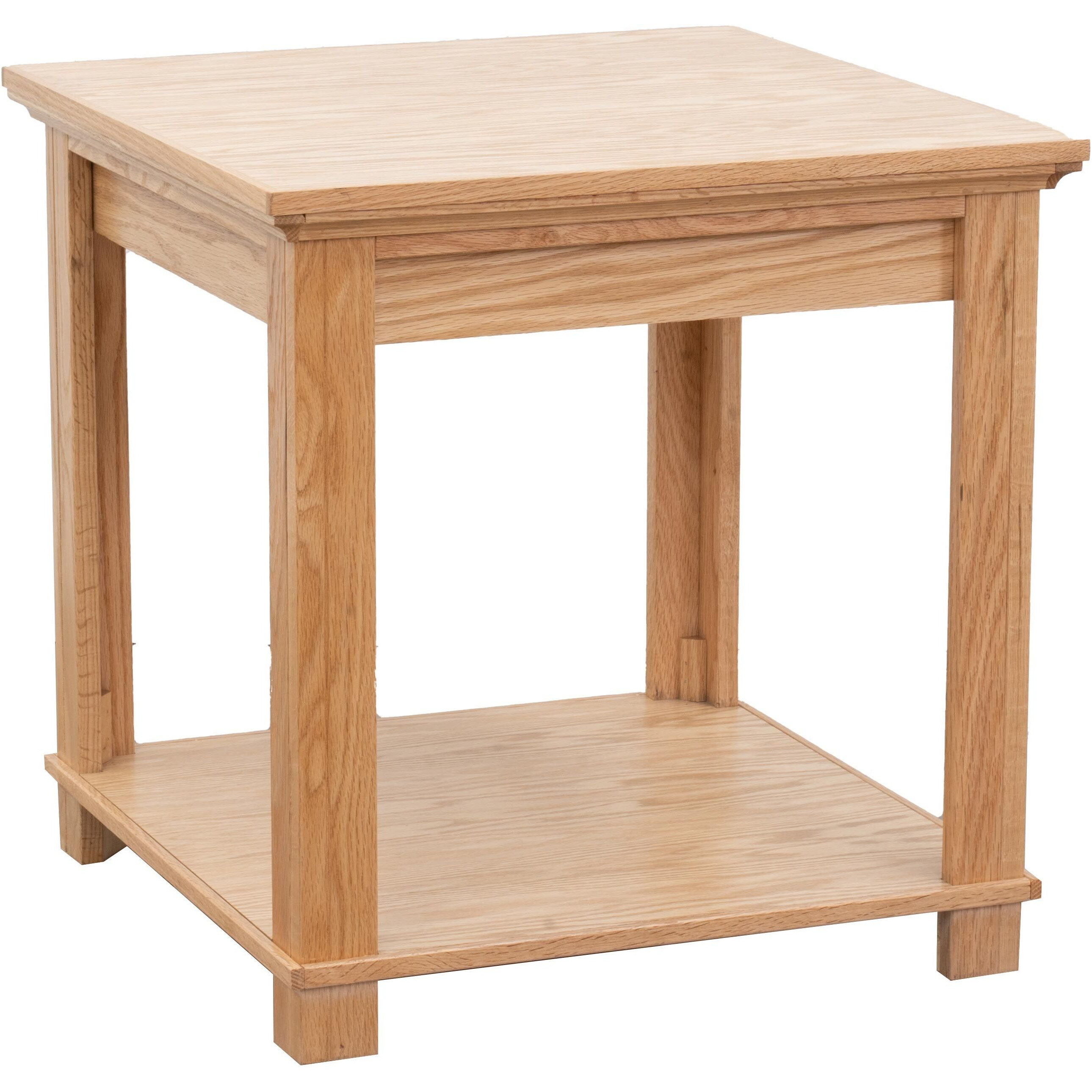 Bridgevine Home Topanga 24 Inch End Table  No Assembly Required  Natural Finish