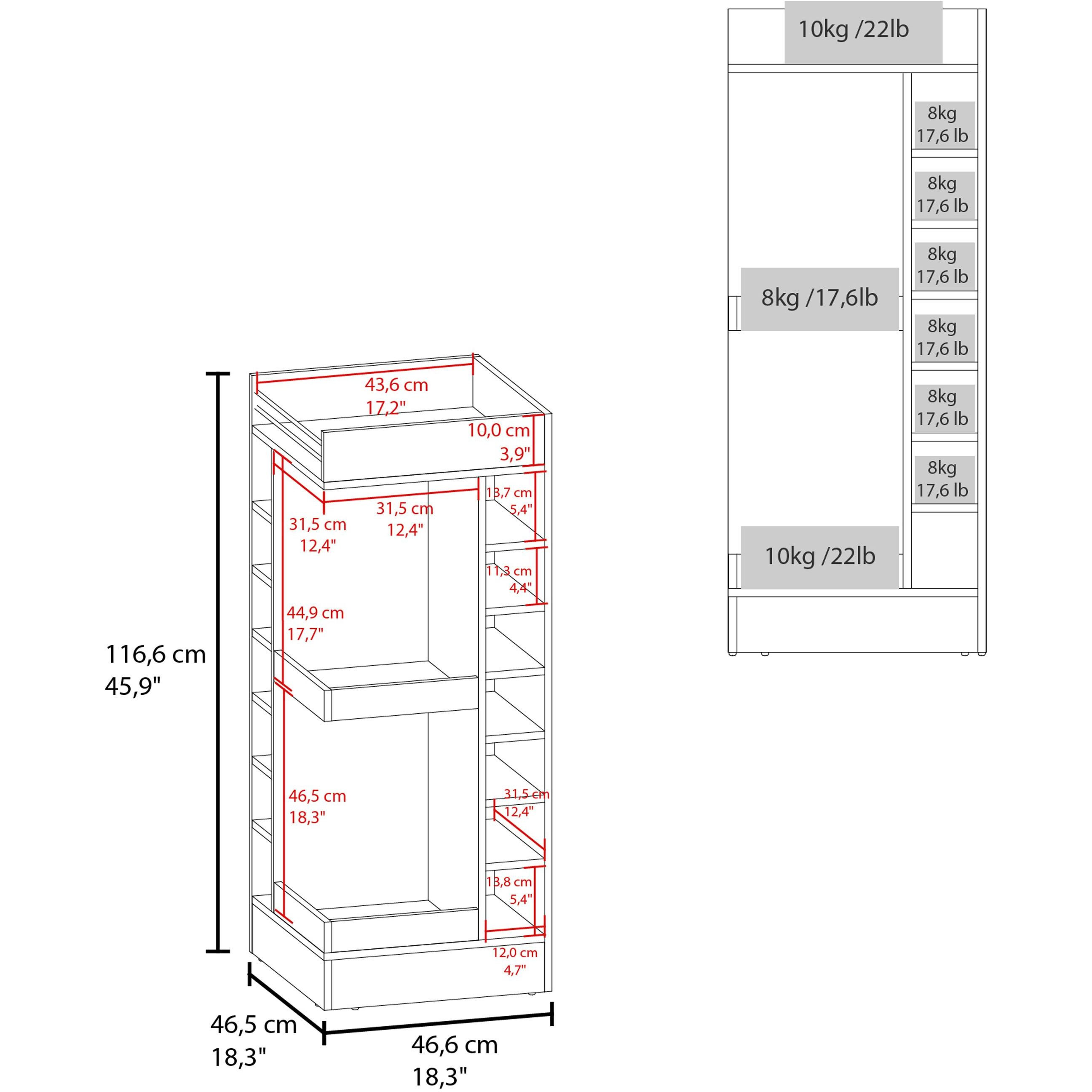 Fm Furniture Lamer Corner Bar Cabinet With Wine Rack And Open Shelf  White