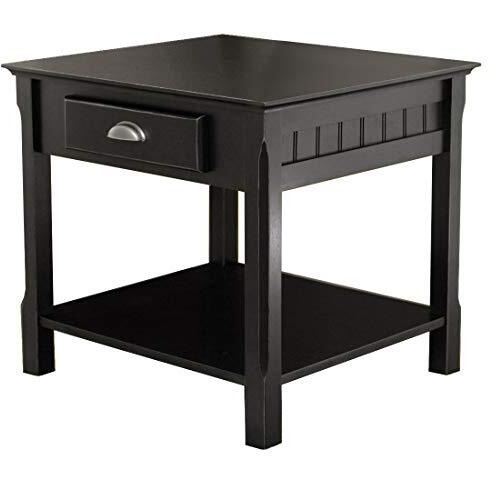 Winsome Wood Timber Occasional Table  Black  2197 X 2205 X 2197 Inches