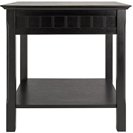 Winsome Wood Timber Occasional Table  Black  2197 X 2205 X 2197 Inches