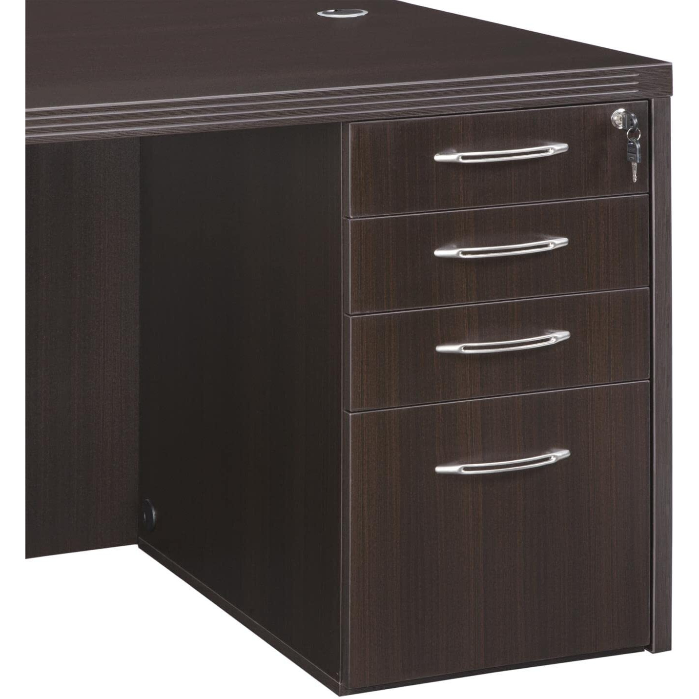 Aberdeen Series Pencil/Box/Box/File Laminate Desk Pedestal  Mocha