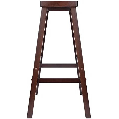 Winsome 29-Inch Beech Wood Saddle Seat Bar Stool  Antique Walnut (94089)