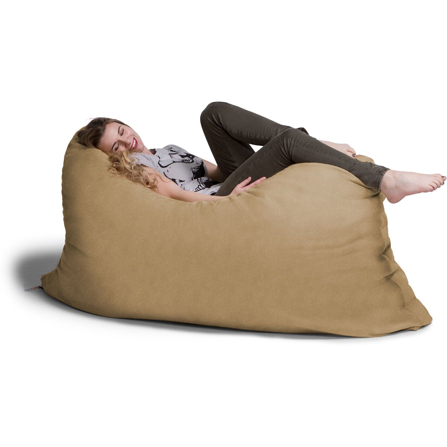 Jaxx 5.5 Ft Pillow Saxx Bean Bag Pillow  Camel