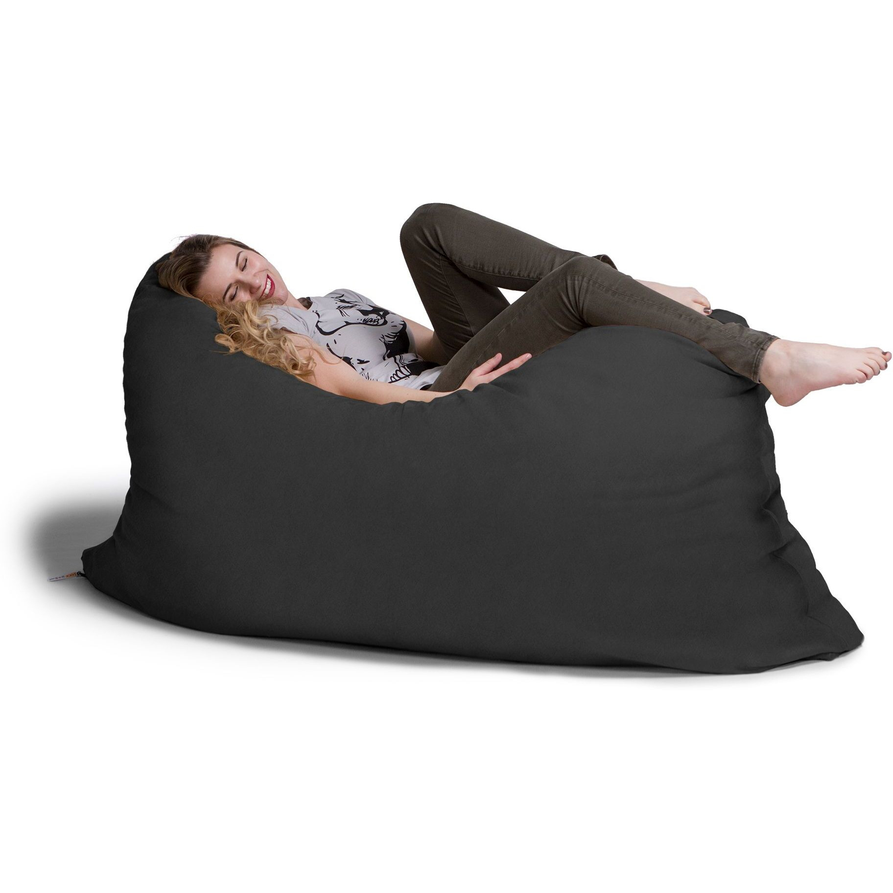 Jaxx 5.5 Ft Pillow Saxx Bean Bag Pillow  Black