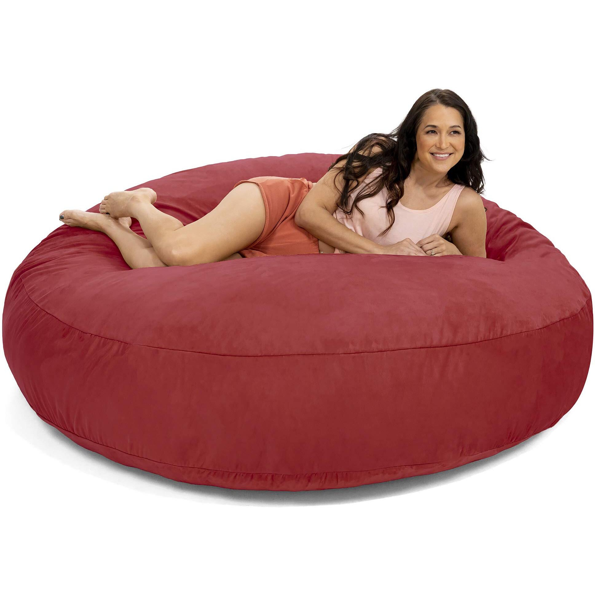 Jaxx 6 Foot Cocoon Large Bean Bag Chair For Adults  Cinnabar