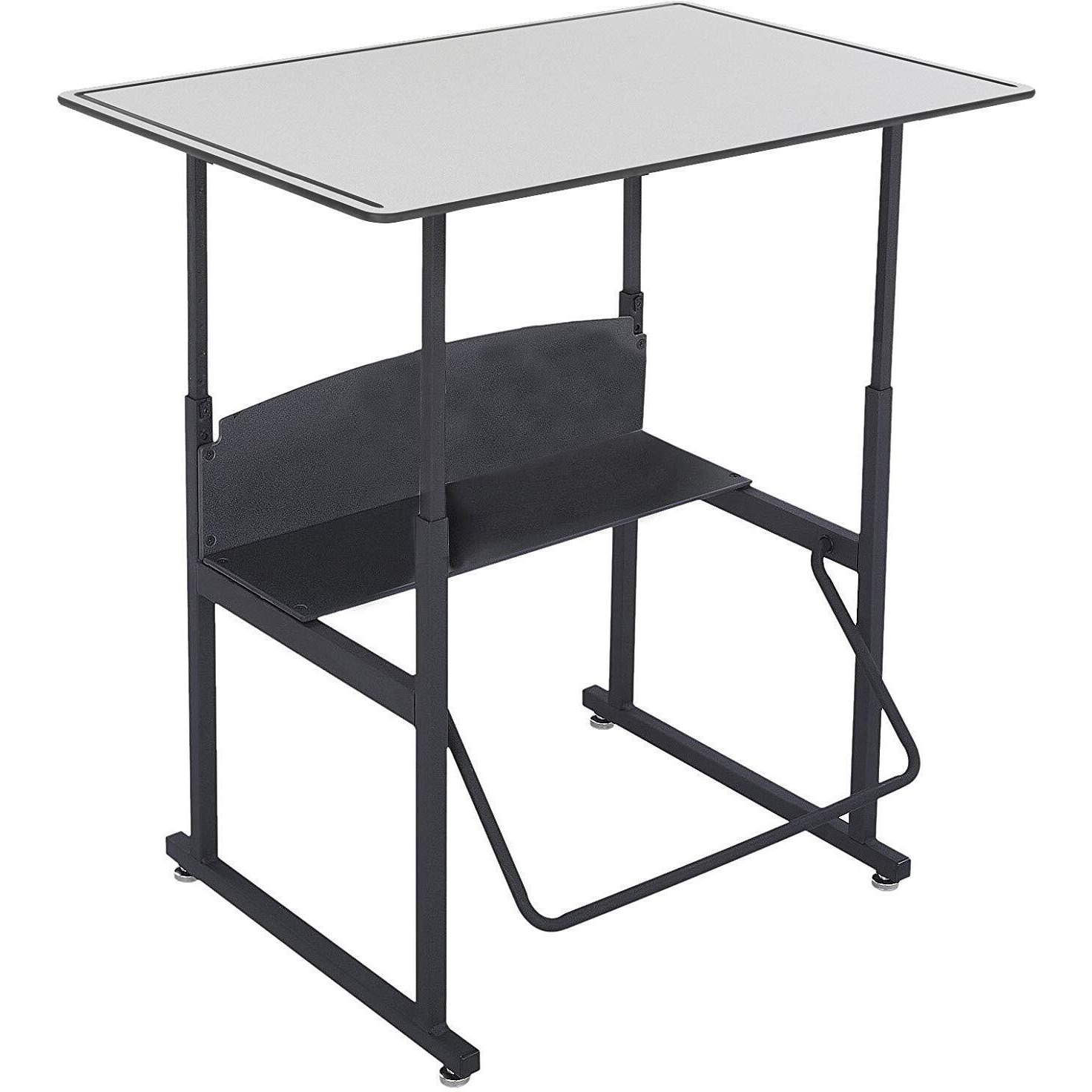 Alphabetter Height-Adjustable Desk  36 X 24  Premium Or Dry Erase Top - Gray