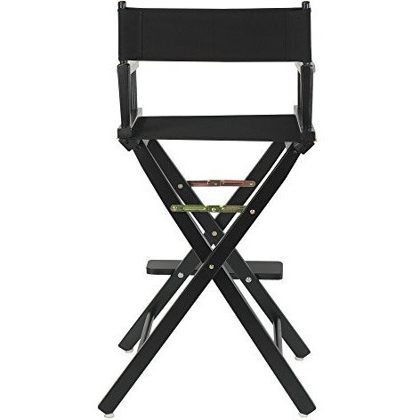 30"" Director's Chair Black Frame-Black Canvas