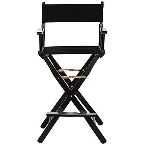 30"" Director's Chair Black Frame-Black Canvas