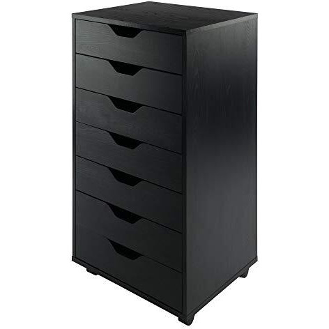 Winsome 7-Drawer Composite Wood Halifax Cabinet  Black  (20792)