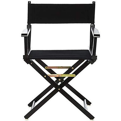 18"" Director's Chair Black Frame-Black Canvas