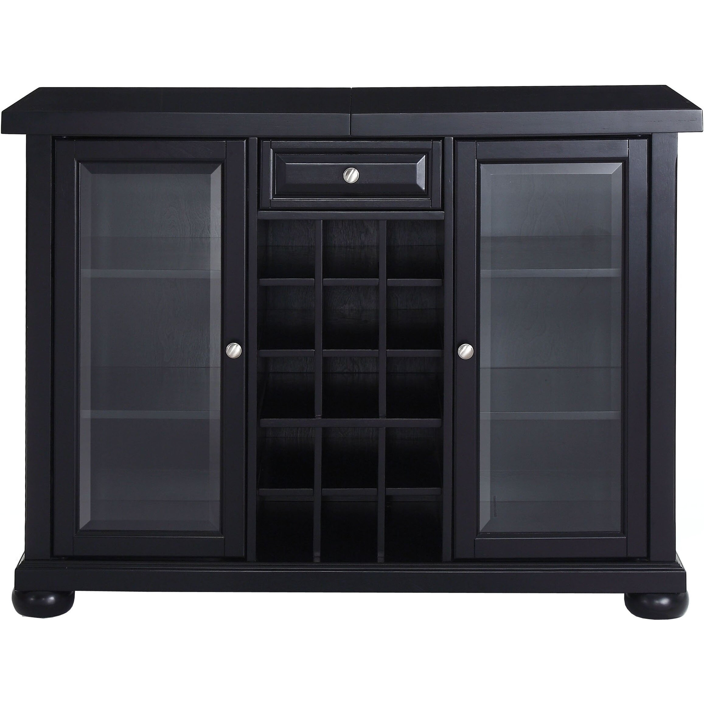 Cambridge Sliding Top Bar Cabinet Black