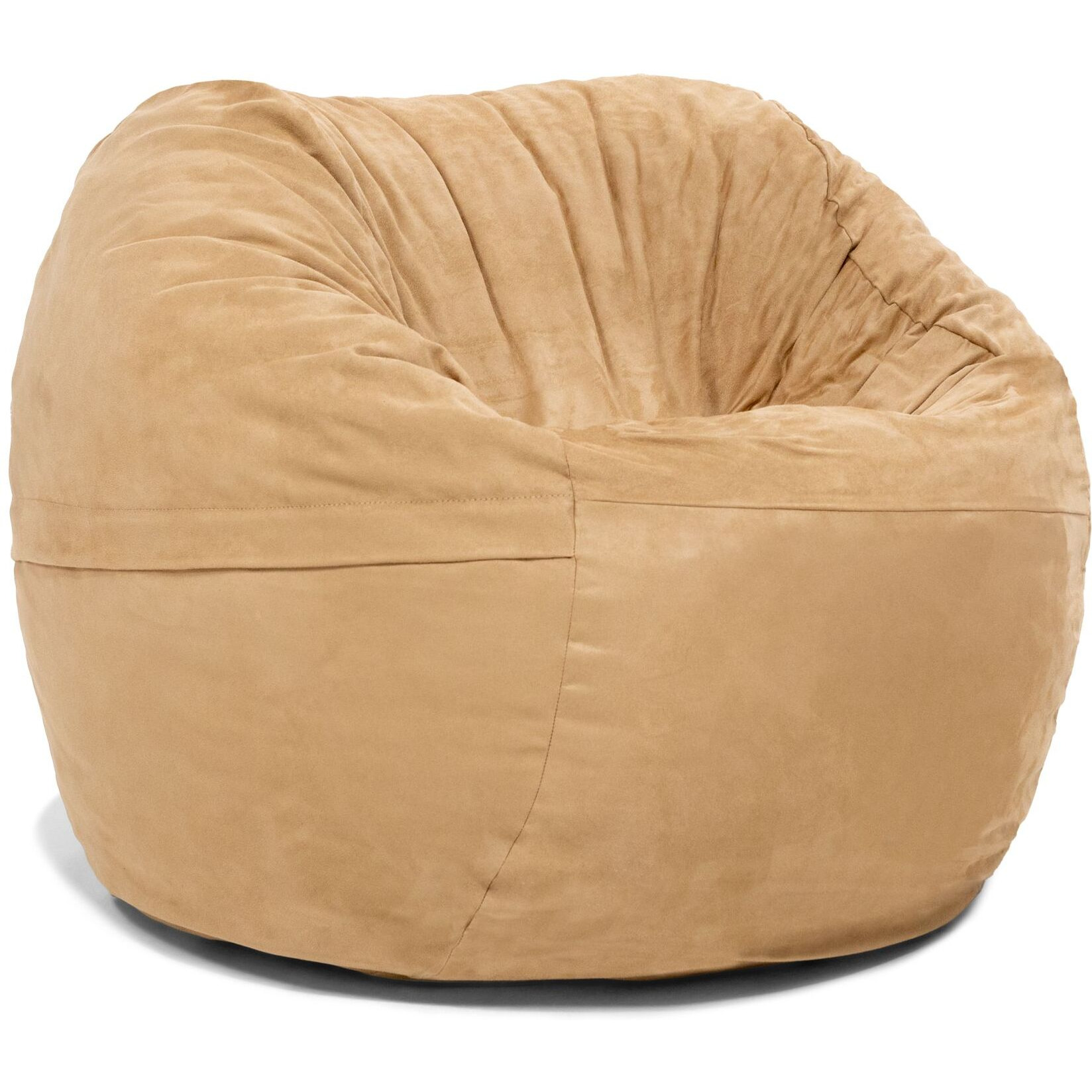 Jaxx Saxx 3 Foot Round Bean Bag W/ Removable Cover  Camel