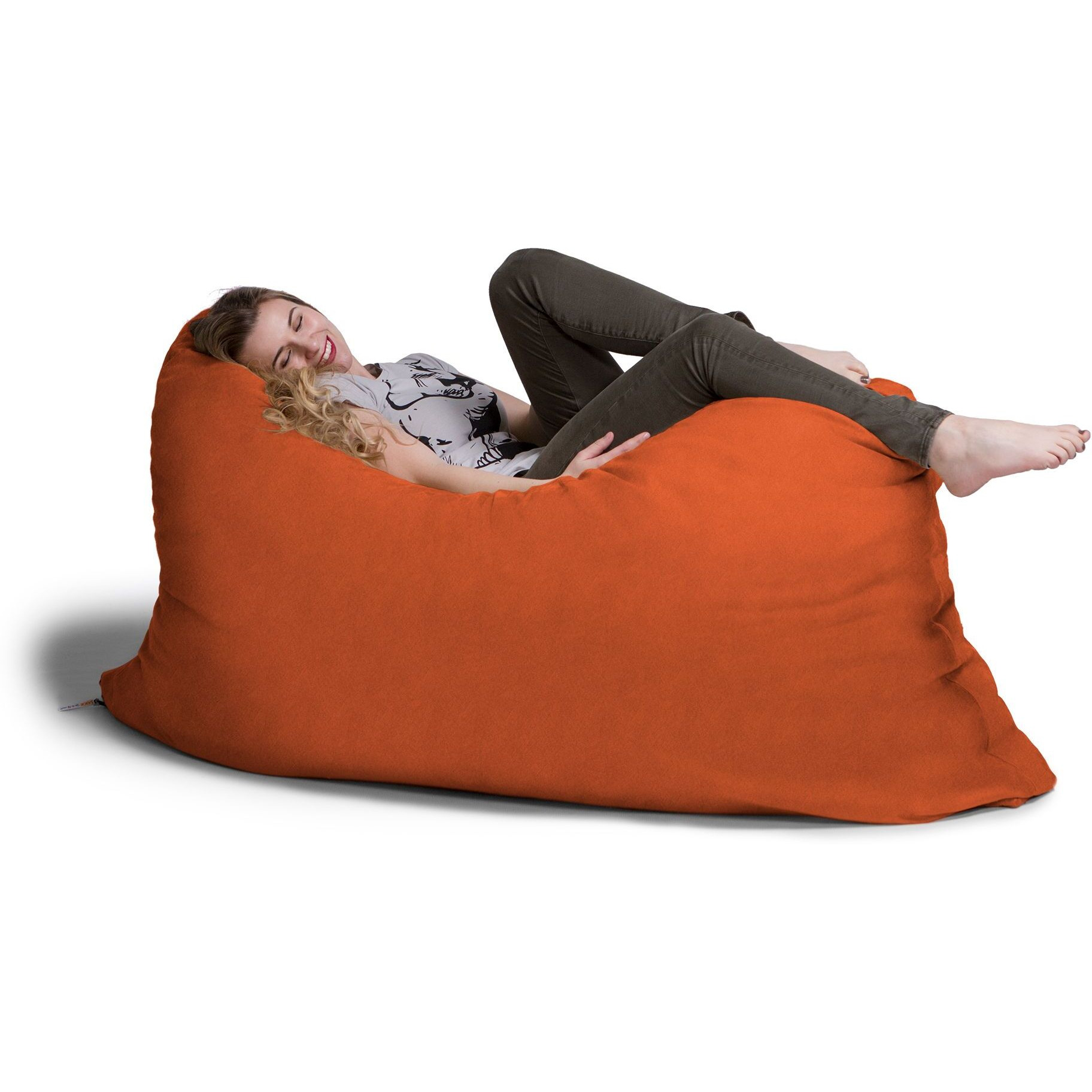 Jaxx 5.5 Ft Pillow Saxx Bean Bag Pillow  Mandarin