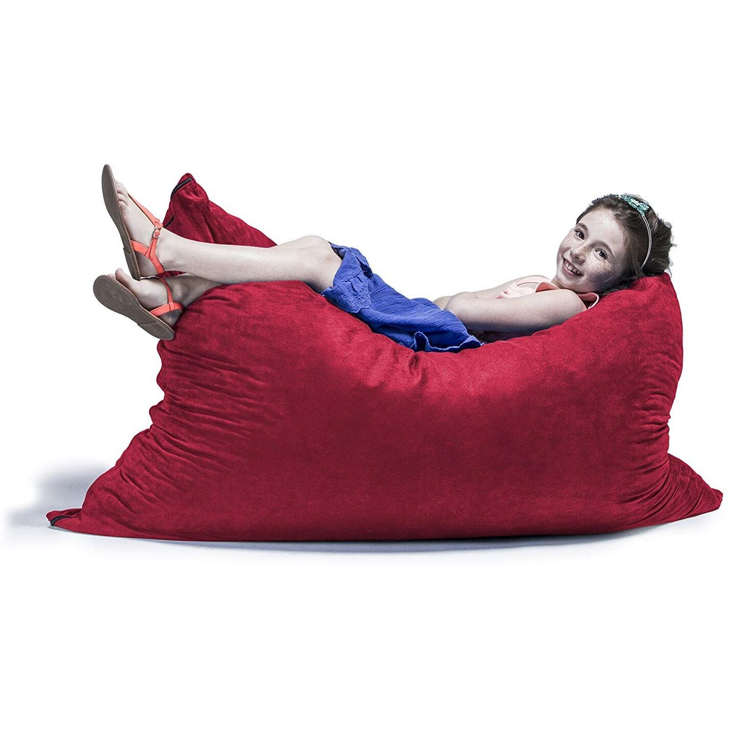 Jaxx 3.5 Ft Pillow Saxx Kids Bean Bag  Cherry