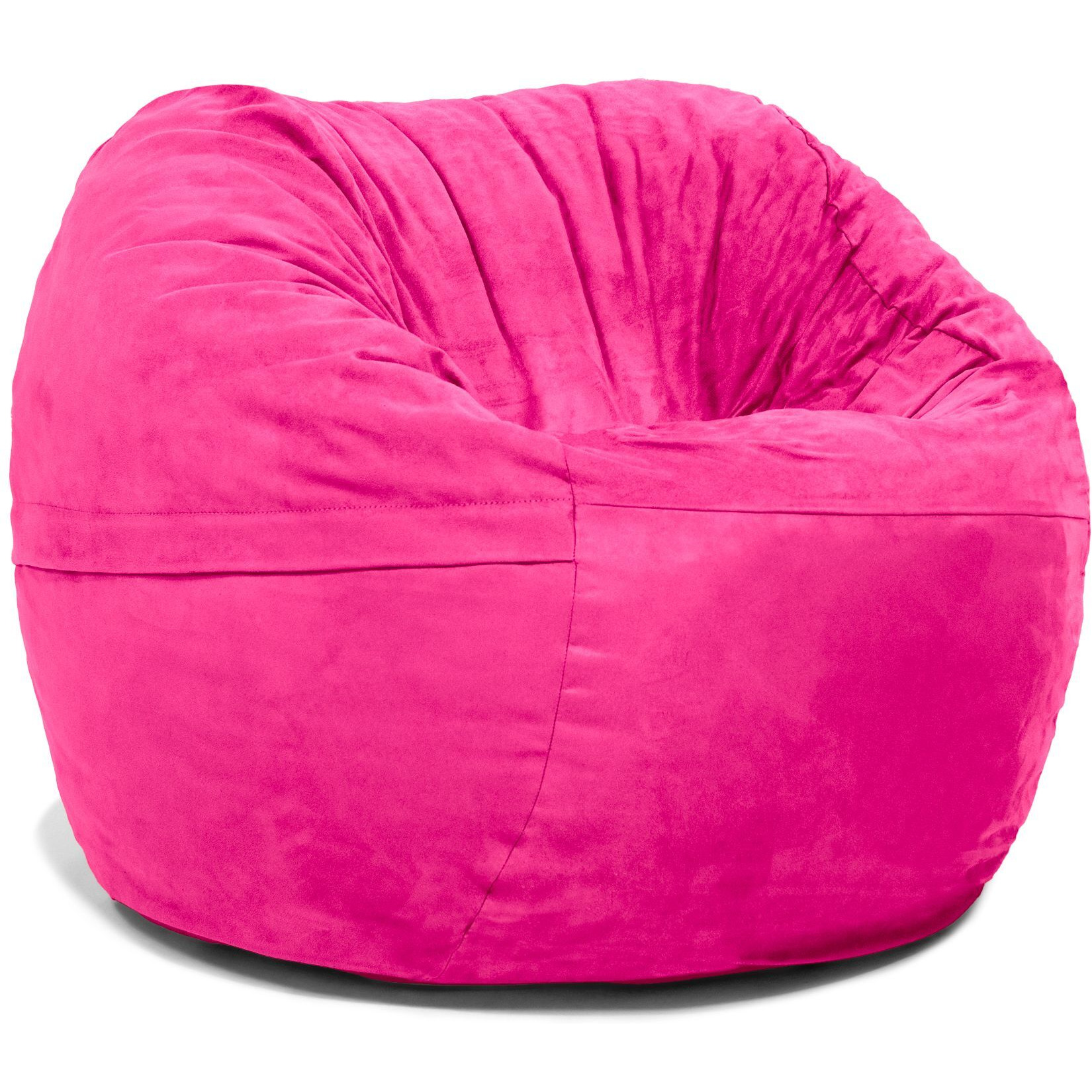 Jaxx Saxx 3 Foot Round Bean Bag W/ Removable Cover  Fuchsia