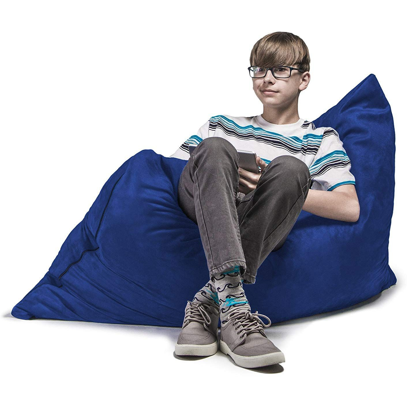 Jaxx 3.5 Ft Pillow Saxx Kids Bean Bag  Blue