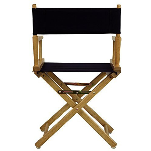 18"" Director's Chair Natural Frame-Navy Blue Canvas