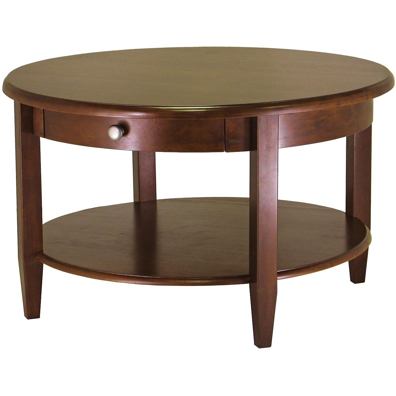 Winsome 18-Inch X 30-Inch X 30-Inch Concord Wood Round Coffee Table  Antique Walnut (94231)