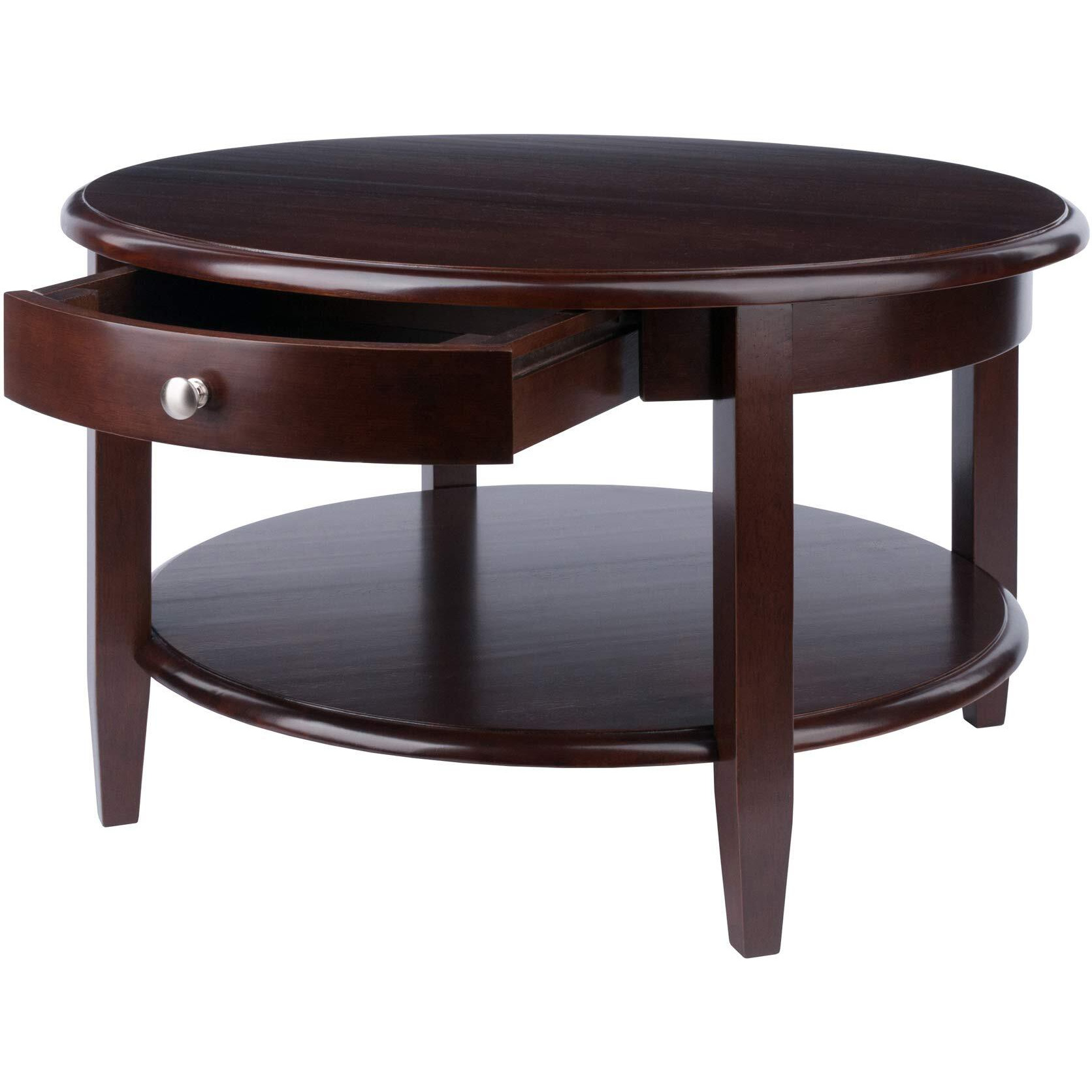 Winsome 18-Inch X 30-Inch X 30-Inch Concord Wood Round Coffee Table  Antique Walnut (94231)