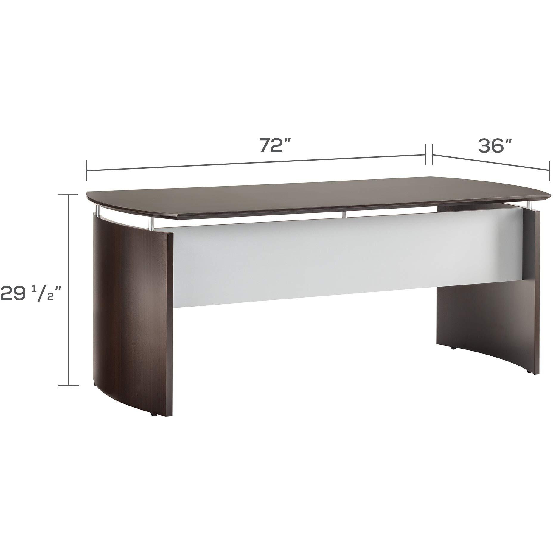 72"&quotW Desk  Mocha