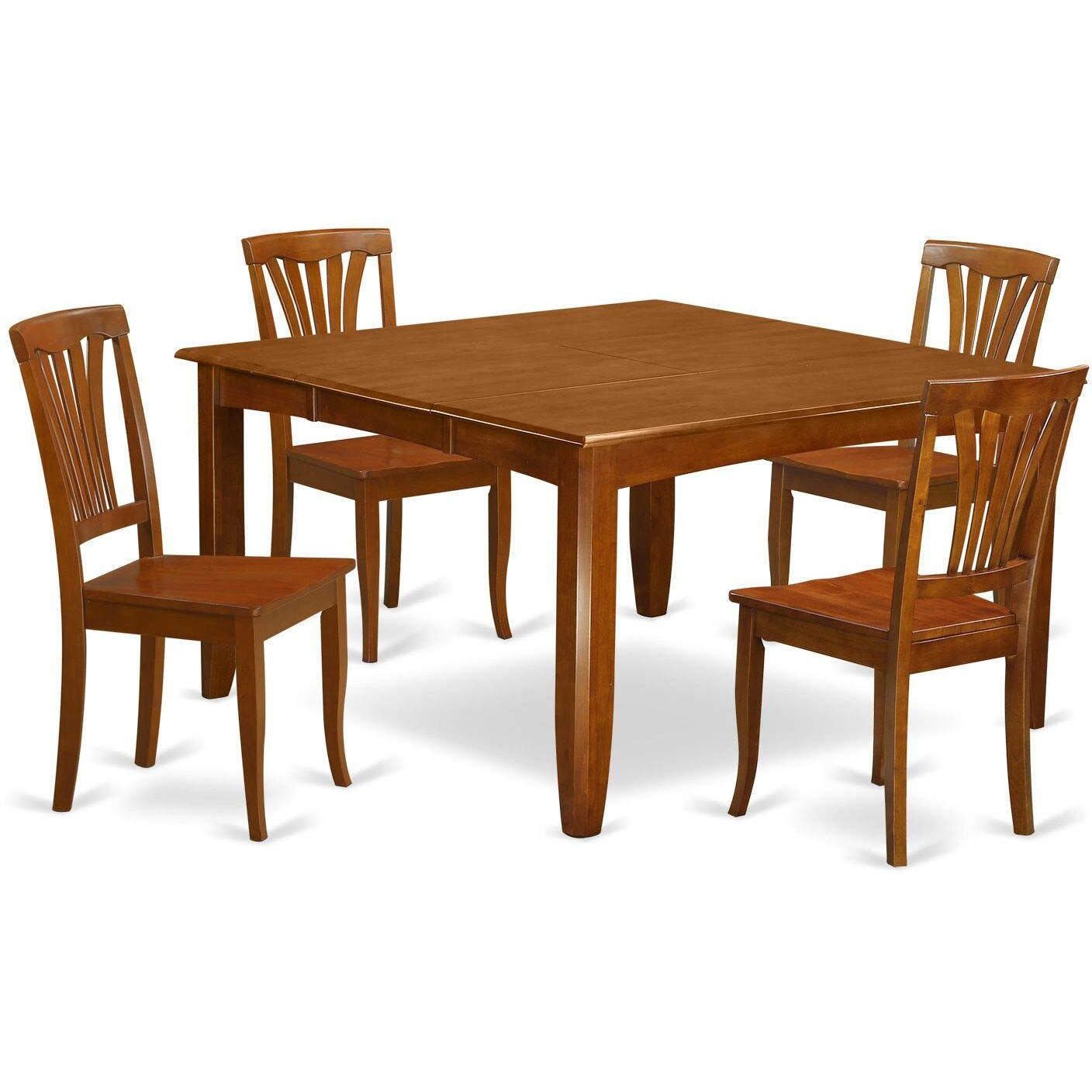 5  Pc  Dining  Set-Dining  Table  With  Leaf  And  4  Dinette  Chairs.