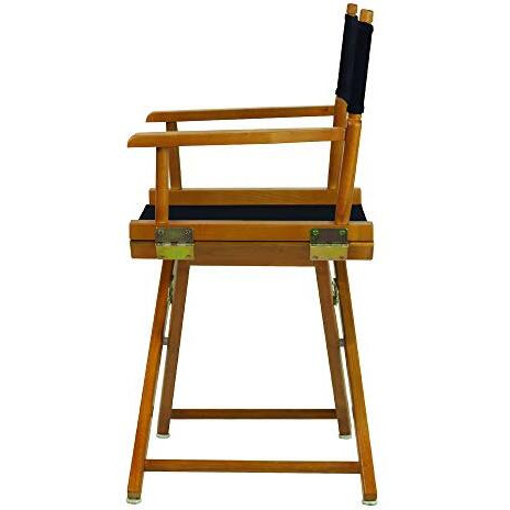 18"" Director's Chair Honey Oak Frame-Navy Blue Canvas