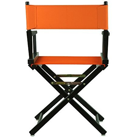 18"" Director's Chair Black Frame-Tangerine Canvas