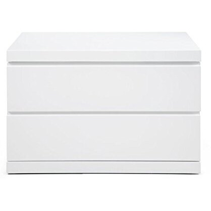 Anna Night Stand Large High Gloss White Self Close Runners.