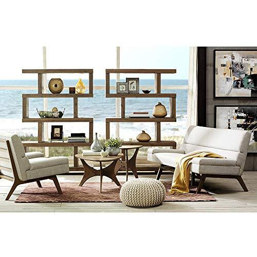 Ink+Ivy Blaze Triangle Wood Coffee Table Plywood With Wood Veneer Legs  Mid-Century Modern  Easy Assembly  Accent Furniture For Living Room  Minimalist Dacor  Brown