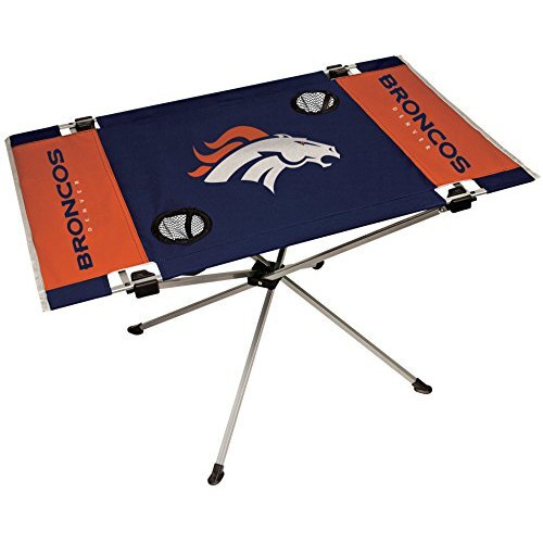 Nfl Portable Folding Endzone Table  31.5 In X 20.7 In X 19 In  Denver Broncos