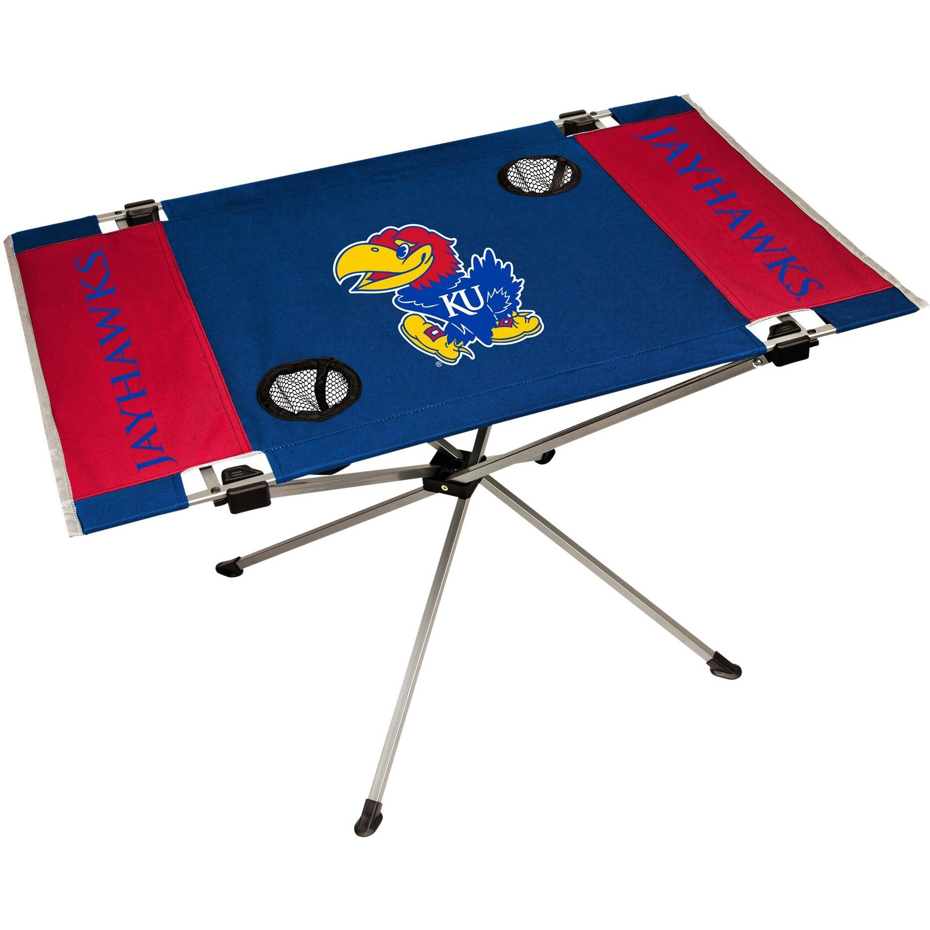 Rawlings Ncaa Kansas Jayhawks Ncaa Endzone Tailgate Table  Blue  315 Large X 207 W X 19 H