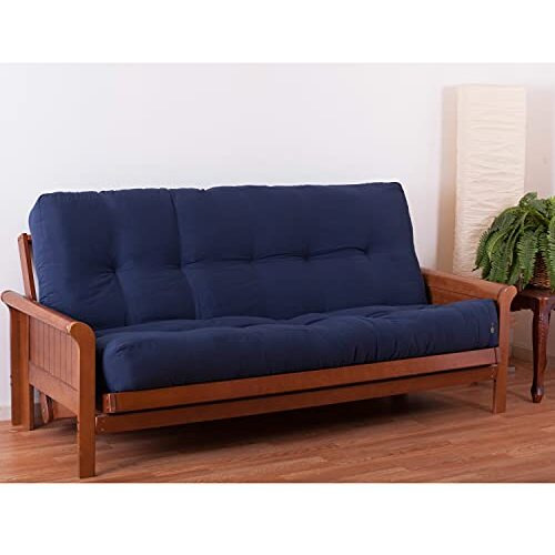 Blazing Needles Renewal 9-Inch Twill Full-Size Futon Mattress - Navy