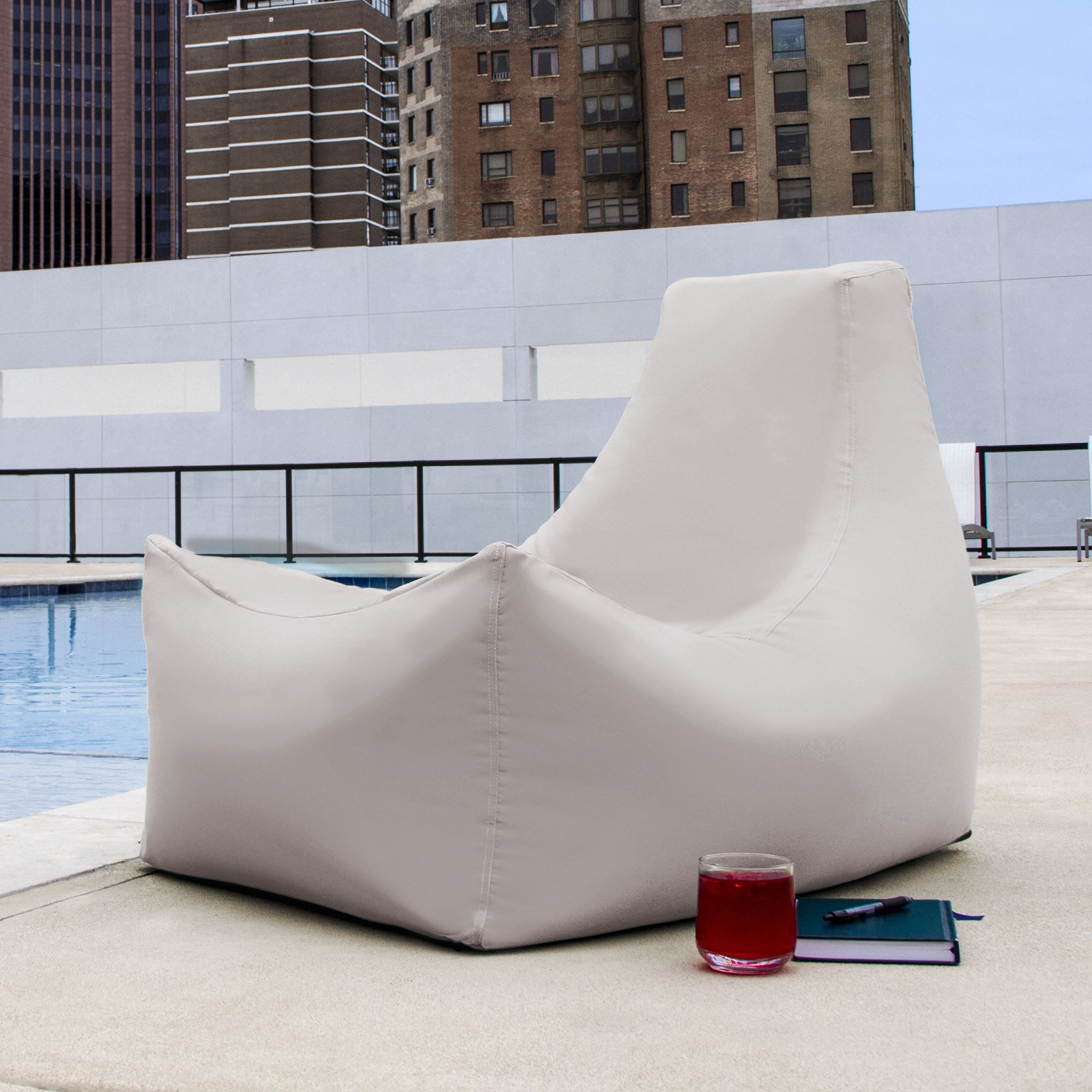 Jaxx Juniper Outdoor Bean Bag Patio Chair  Pearl