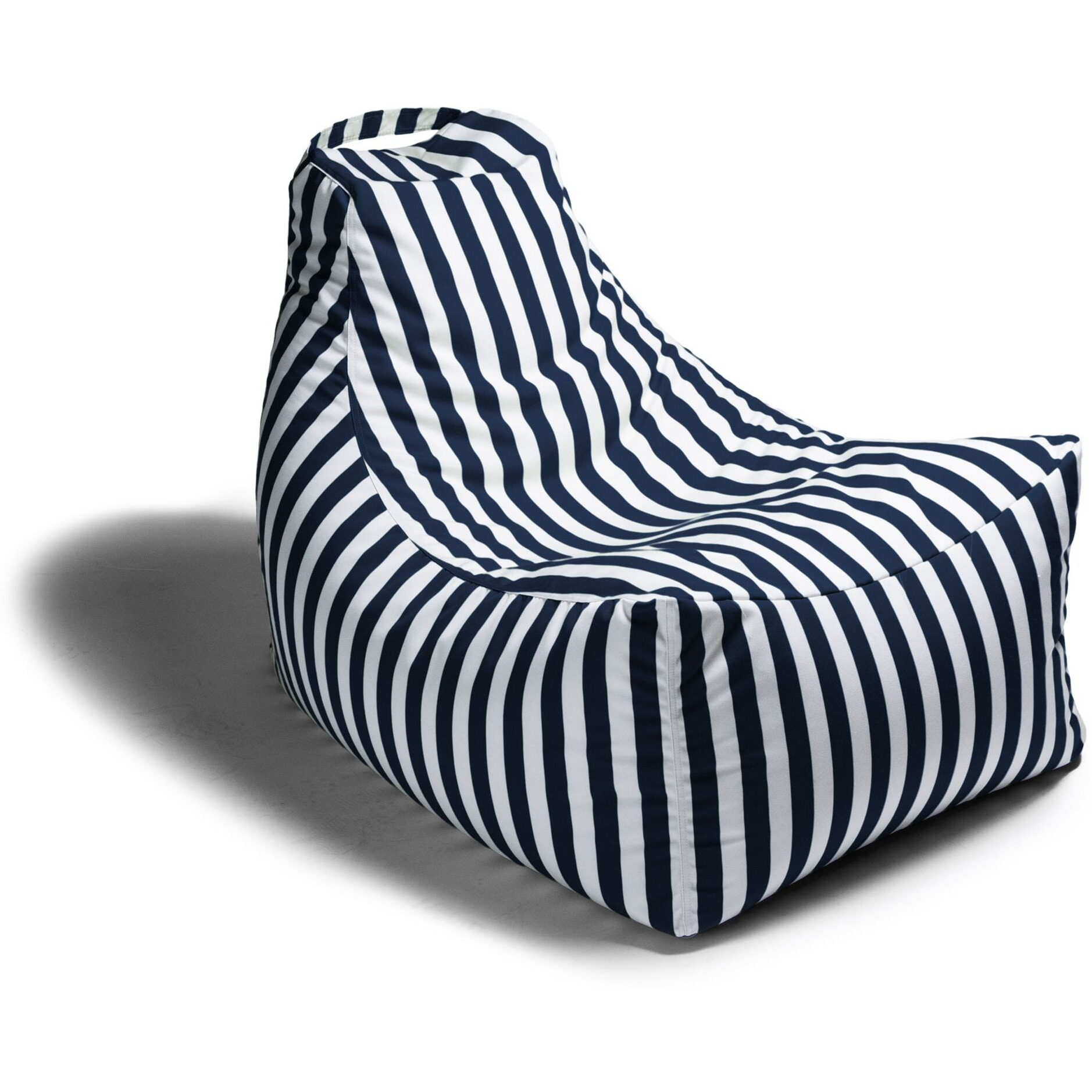 Jaxx Juniper Outdoor Bean Bag Patio Chair  Navy Stripes