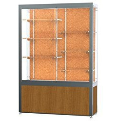 Challenger  48"&quotW X 66"&quotH X 16"&quotD  Floor Case  Cork Back  Satin Finish  Lt. Oak Vinyl Base