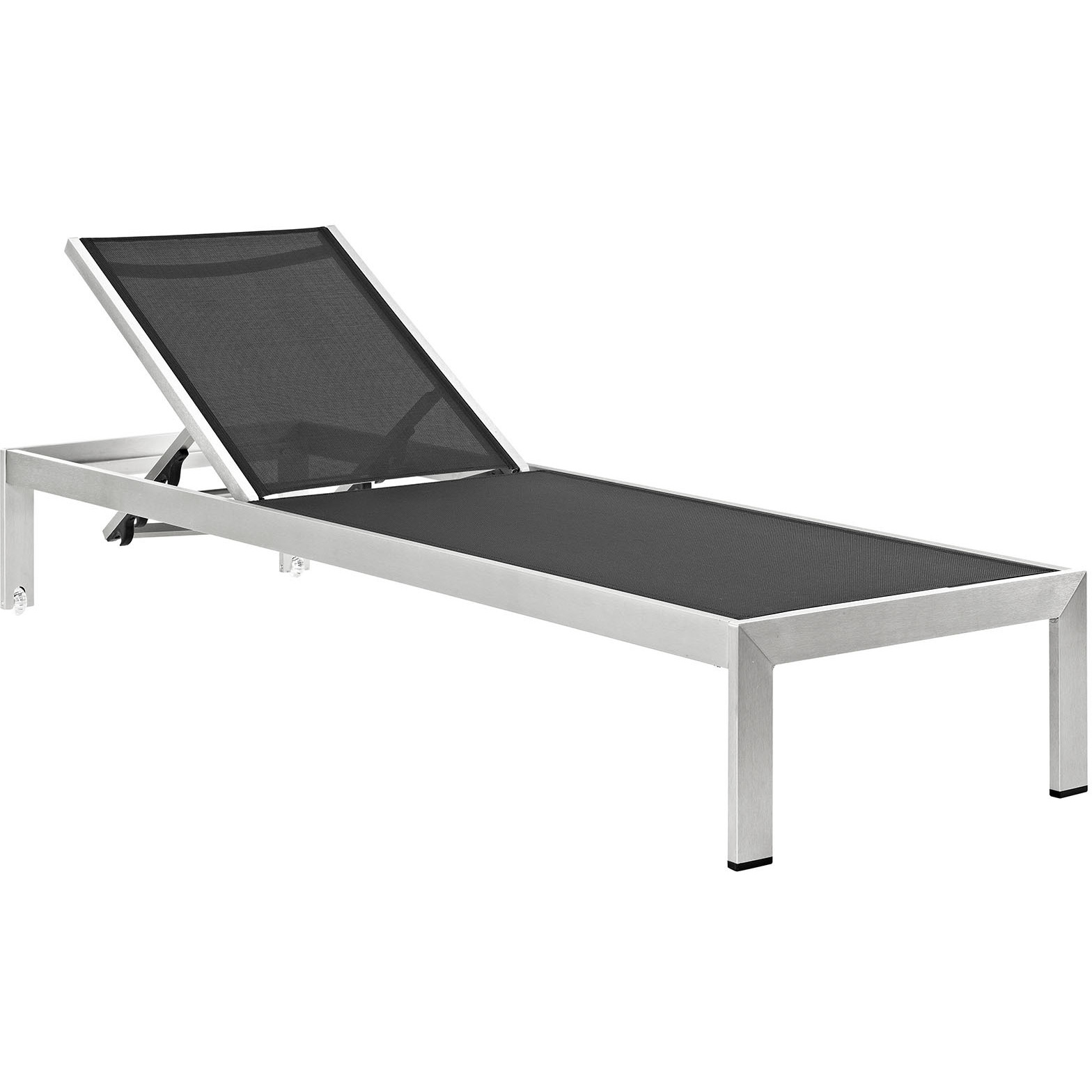 Shore Outdoor Patio Aluminum Chaise With Cushions