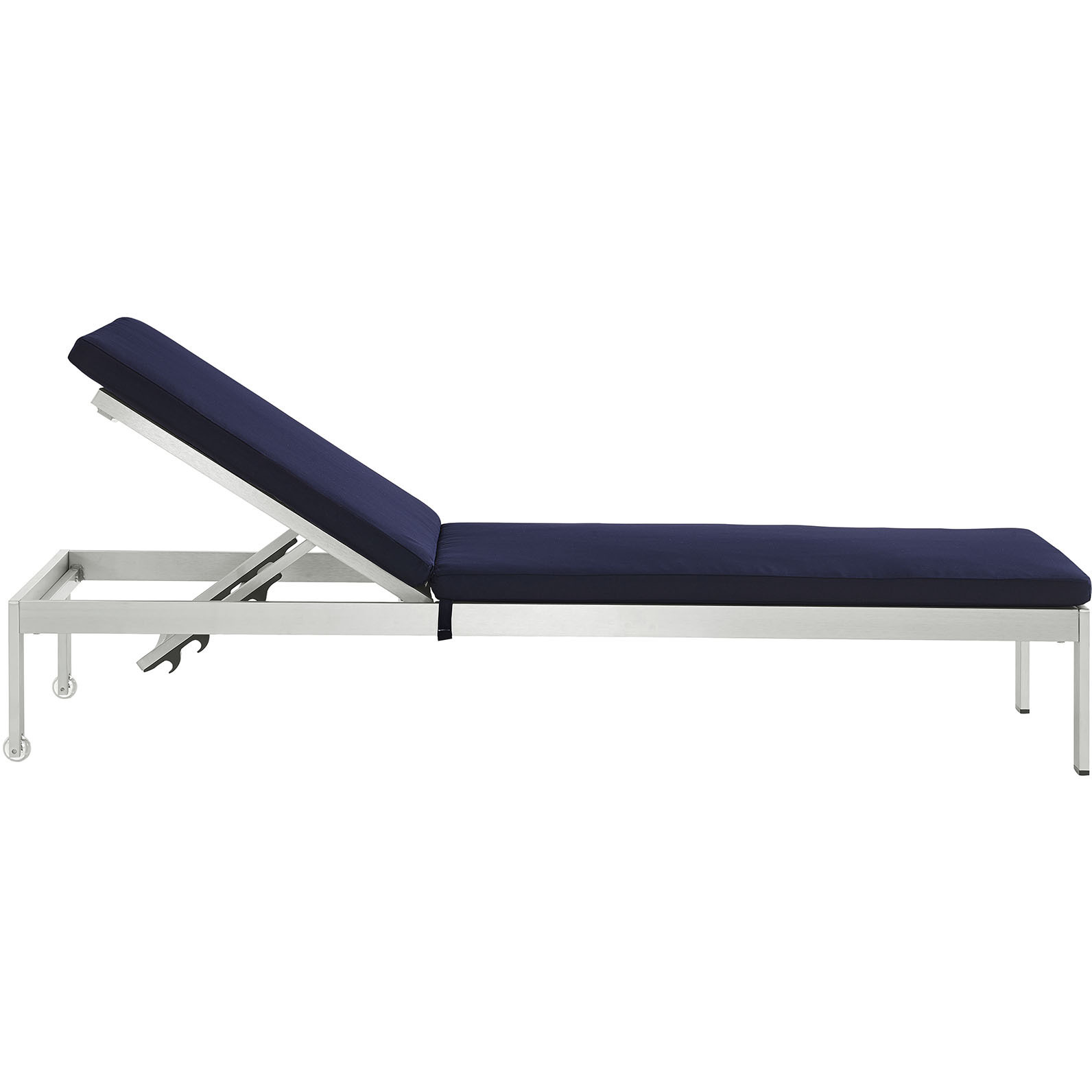 Shore Outdoor Patio Aluminum Chaise With Cushions