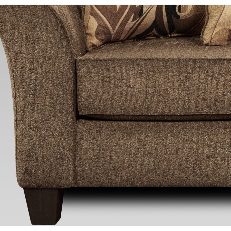 Camero Cafe Fabric Pillowback Loveseat